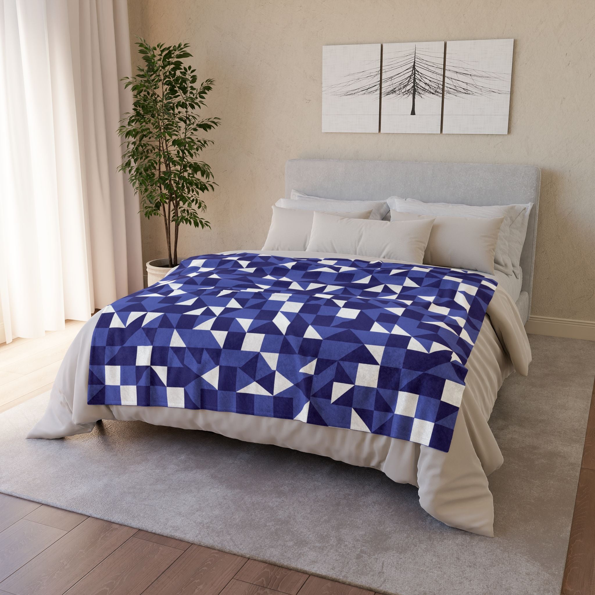 Geometric Abstraction - Soft Minky Blanket