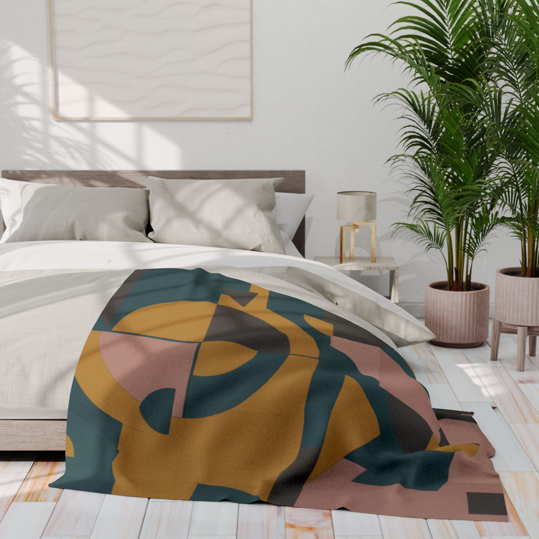 Muted Geometric - Arctic Fleece Blanket